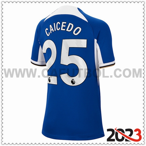 Primera Camiseta Futbol FC Chelsea CAICEDO #25 2023 2024