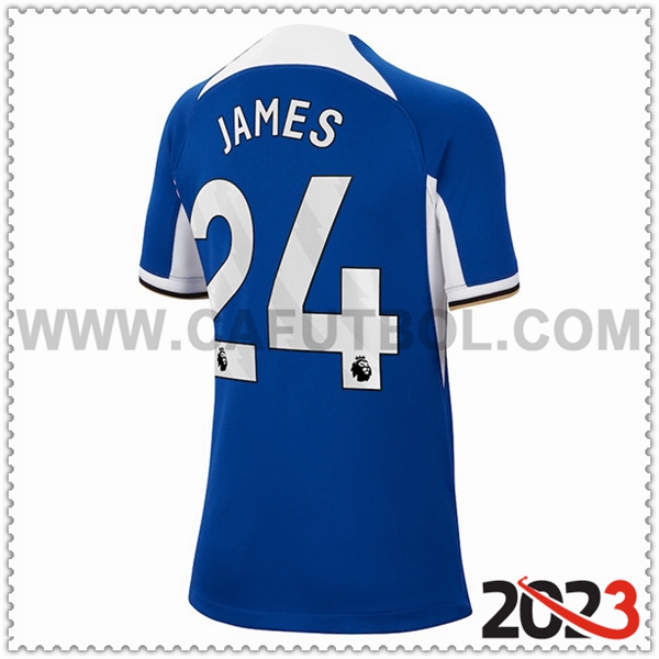 Primera Camiseta Futbol FC Chelsea JAMES #24 2023 2024