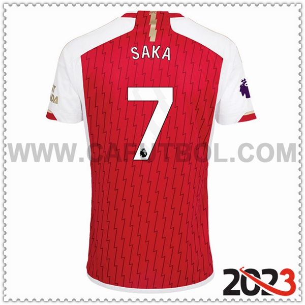 Primera Camiseta Futbol Arsenal SAKA #7 2023 2024