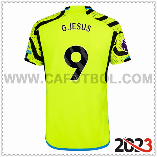 Segunda Camiseta Futbol Arsenal G.JESUS #9 2023 2024