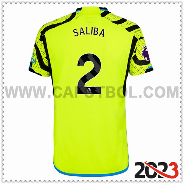 Segunda Camiseta Futbol Arsenal SALIBA #2 2023 2024