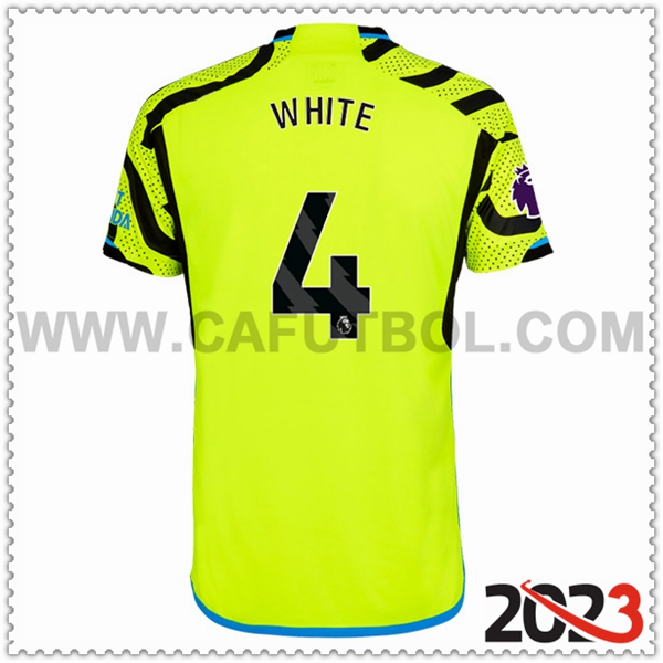 Segunda Camiseta Futbol Arsenal WHITE #4 2023 2024