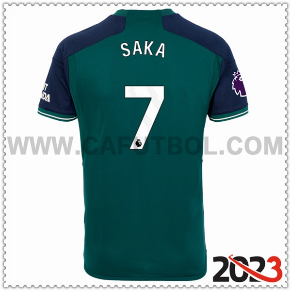 Tercera Camiseta Futbol Arsenal SAKA #7 2023 2024