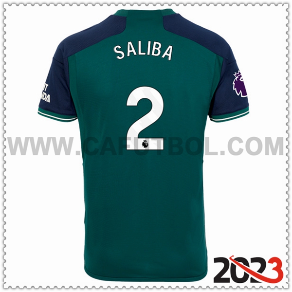 Tercera Camiseta Futbol Arsenal SALIBA #2 2023 2024