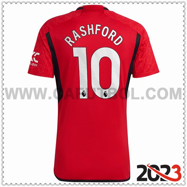 Primera Camiseta Futbol Manchester United RASHFORD #10 2023 2024