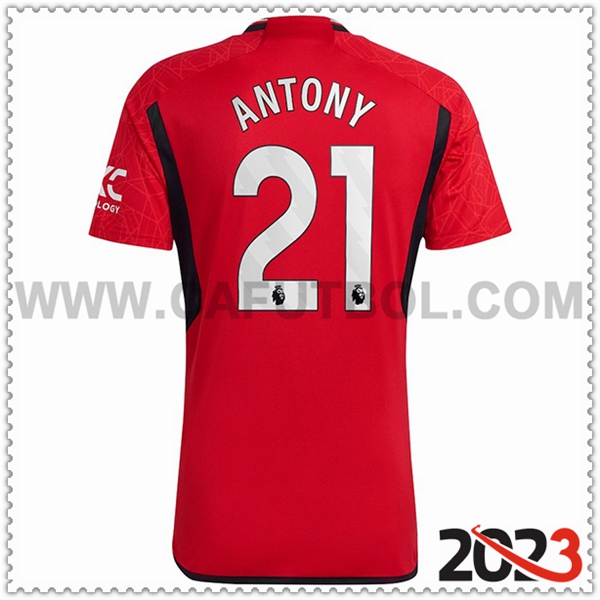 Primera Camiseta Futbol Manchester United ANTONY #21 2023 2024