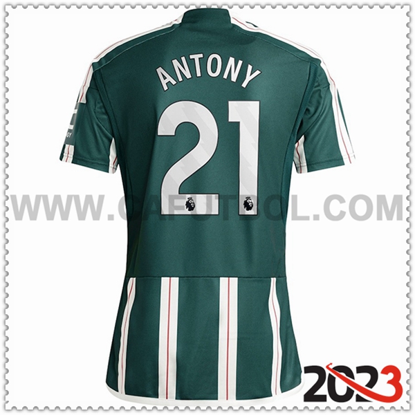 Segunda Camiseta Futbol Manchester United ANTONY #21 2023 2024