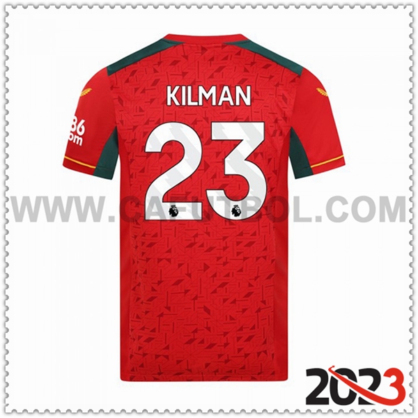Segunda Camiseta Futbol Wolves KILMAN #23 2023 2024