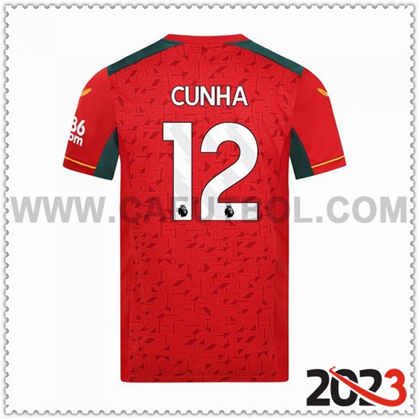 Segunda Camiseta Futbol Wolves CUNHA #12 2023 2024