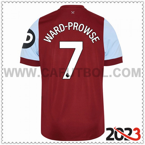 Primera Camiseta Futbol West Ham WARD-PROWSE #7 2023 2024