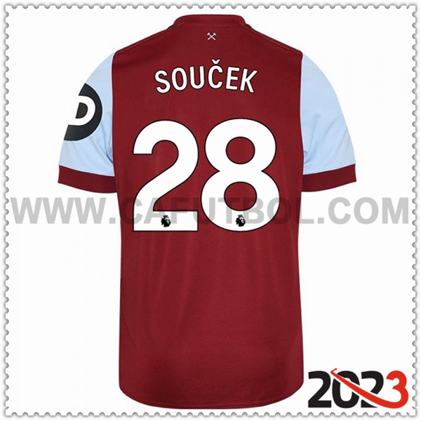 Primera Camiseta Futbol West Ham SOUCEK #28 2023 2024