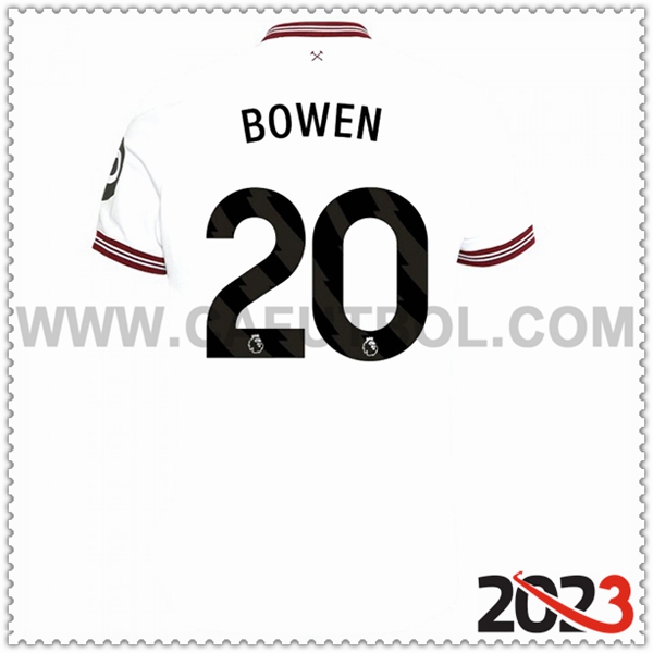 Segunda Camiseta Futbol West Ham BOWEN #20 2023 2024