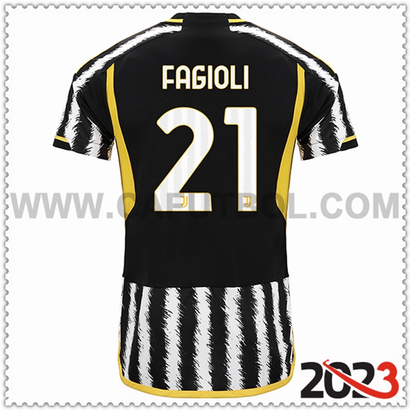Primera Camiseta Futbol Juventus FAGIOLI #21 2023 2024