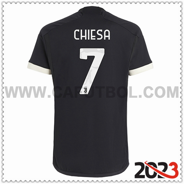 Tercera Camiseta Futbol Juventus CHIESA #7 2023 2024