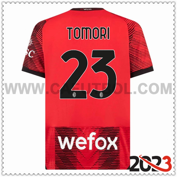 Primera Camiseta Futbol AC Milan TOMORI #23 2023 2024