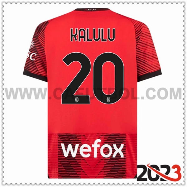 Primera Camiseta Futbol AC Milan KALULU #20 2023 2024