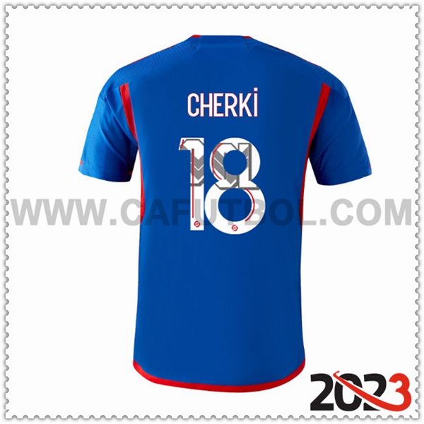 Segunda Camiseta Futbol Lyon OL CHERKI #18 2023 2024