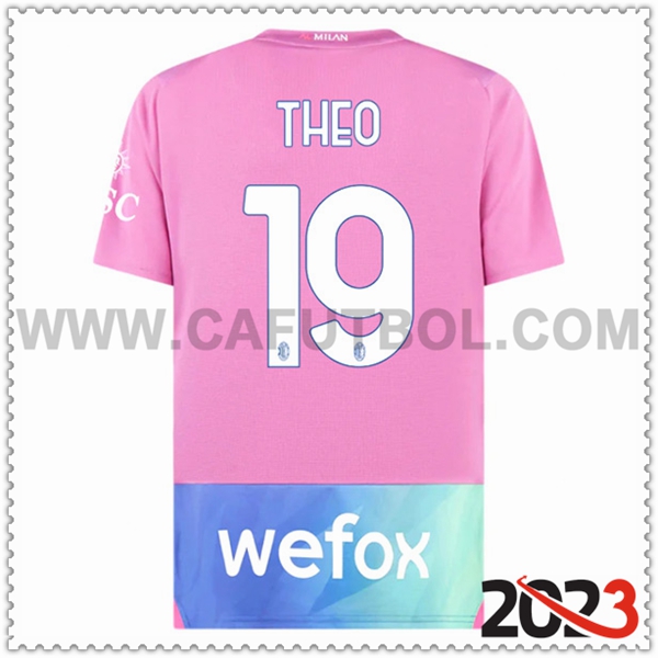 Tercera Camiseta Futbol AC Milan THEO #19 2023 2024