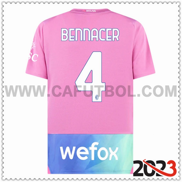 Tercera Camiseta Futbol AC Milan BENNACER #4 2023 2024