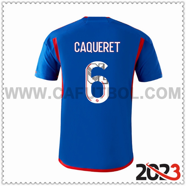Segunda Camiseta Futbol Lyon OL CAQUERET #6 2023 2024