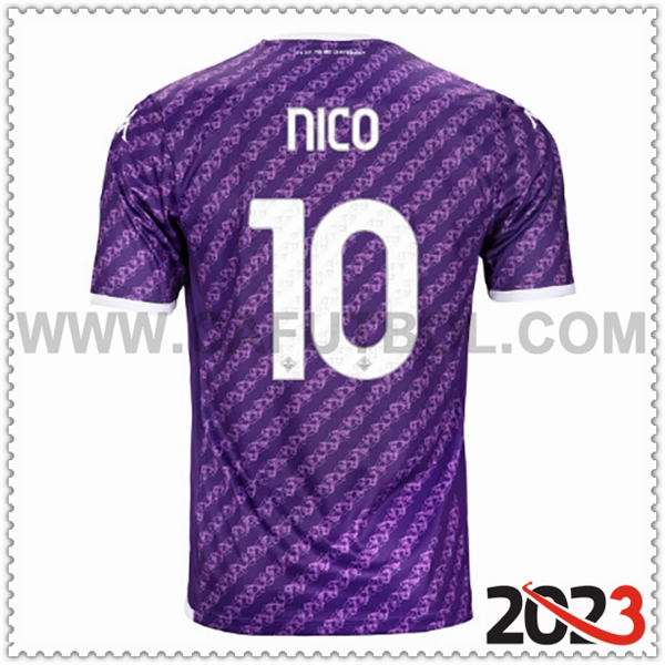 Primera Camiseta Futbol ACF Fiorentina NICO #10 2023 2024