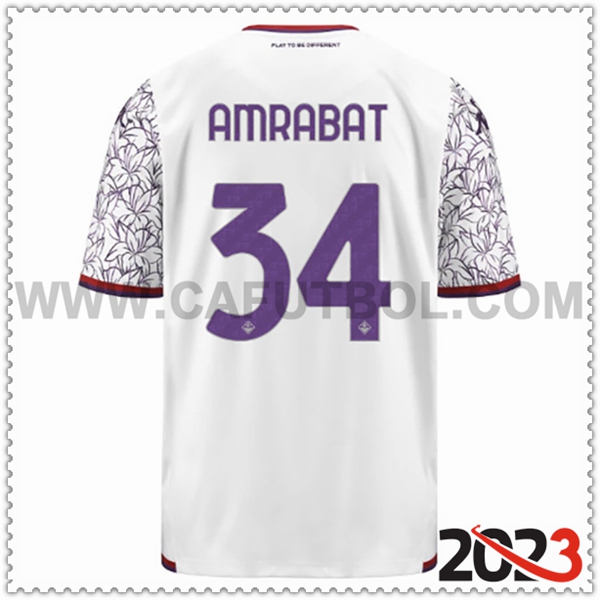 Segunda Camiseta Futbol ACF Fiorentina AMRABAT #34 2023 2024
