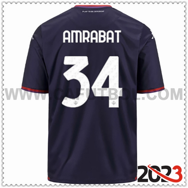 Tercera Camiseta Futbol ACF Fiorentina AMRABAT #34 2023 2024