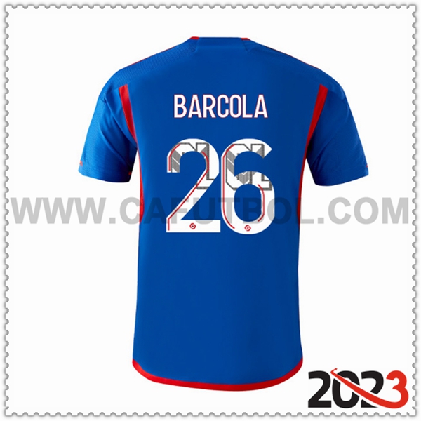 Segunda Camiseta Futbol Lyon OL BARCOLA #26 2023 2024