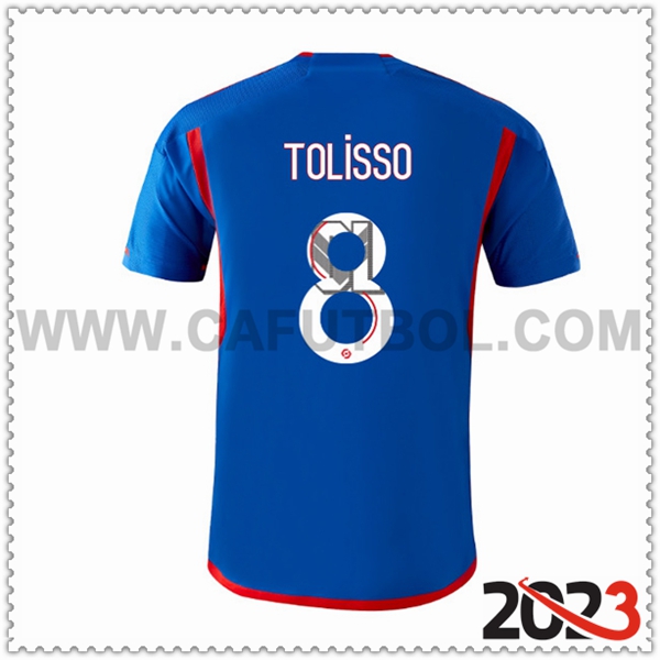 Segunda Camiseta Futbol Lyon OL TOLISSO #8 2023 2024