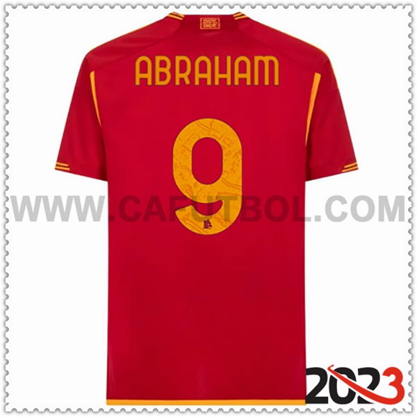 Primera Camiseta Futbol AS Roma ABRAHAM #9 2023 2024