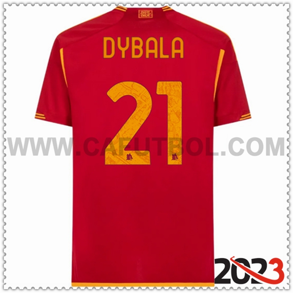 Primera Camiseta Futbol AS Roma DYBALA #21 2023 2024