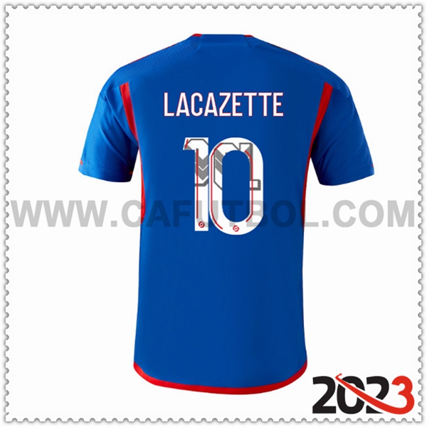 Segunda Camiseta Futbol Lyon OL LACAZETTE #10 2023 2024