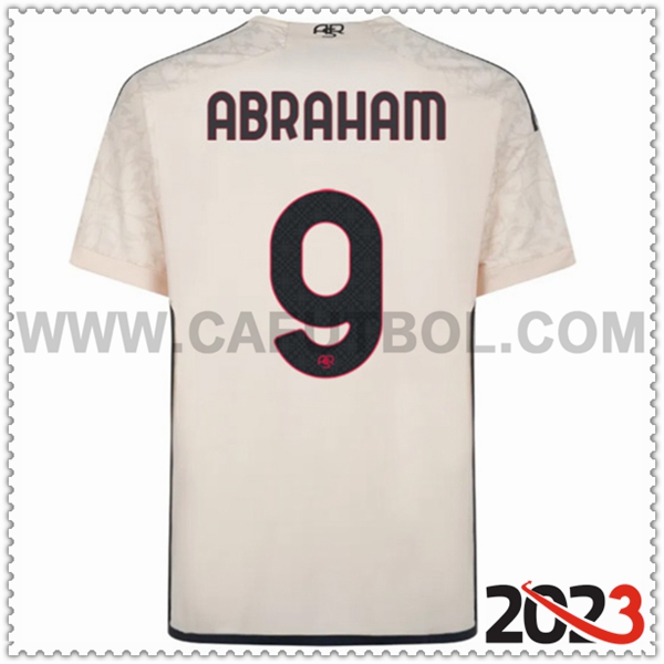 Segunda Camiseta Futbol AS Roma ABRAHAM #9 2023 2024