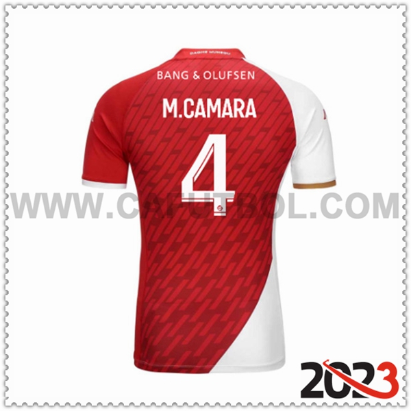 Primera Camiseta Futbol AS Monaco M.CAMARA #4 2023 2024
