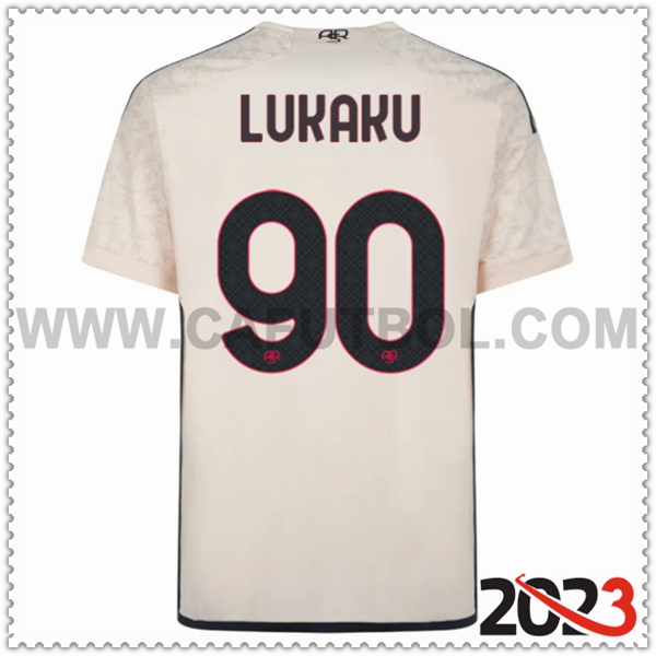 Segunda Camiseta Futbol AS Roma LUKAKU #90 2023 2024