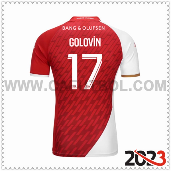 Primera Camiseta Futbol AS Monaco GOLOVIN #17 2023 2024