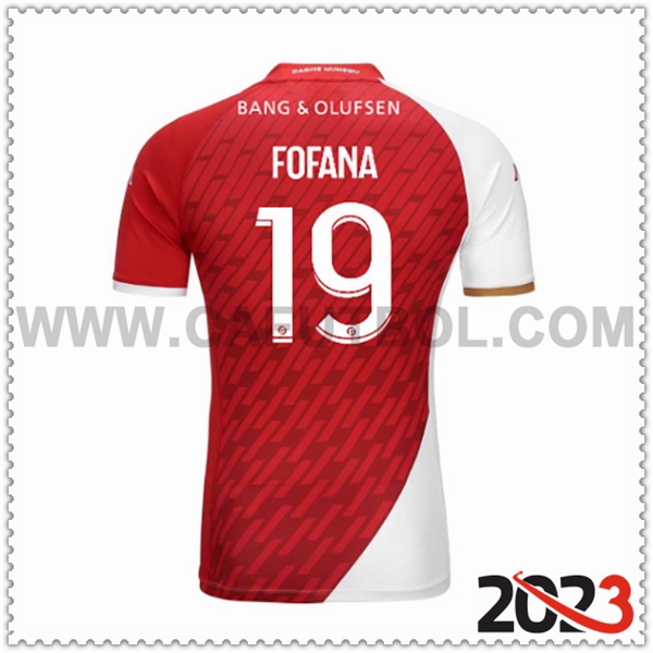 Primera Camiseta Futbol AS Monaco FOFANA #19 2023 2024