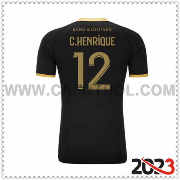 Segunda Camiseta Futbol AS Monaco C.HENRIQUE #12 2023 2024