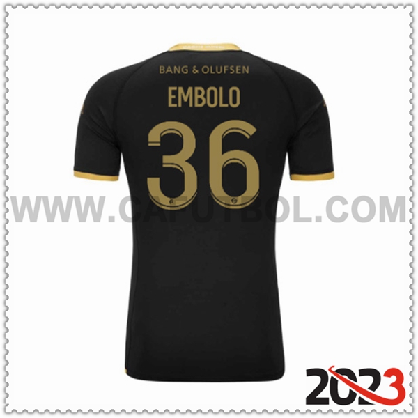 Segunda Camiseta Futbol AS Monaco EMBOLO #36 2023 2024