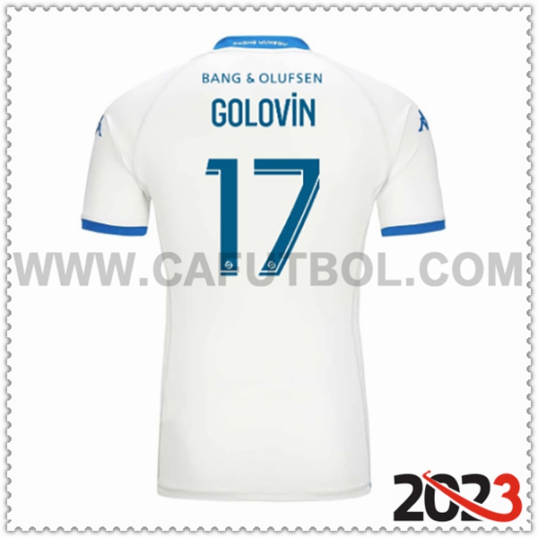 Tercera Camiseta Futbol AS Monaco GOLOVIN #17 2023 2024
