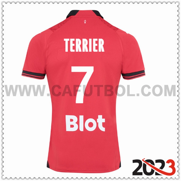 Primera Camiseta Futbol Stade Rennais TERRIER #7 2023 2024