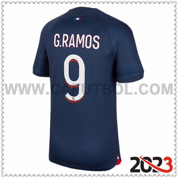 Primera Camiseta Futbol PSG G.RAMOS #9 2023 2024