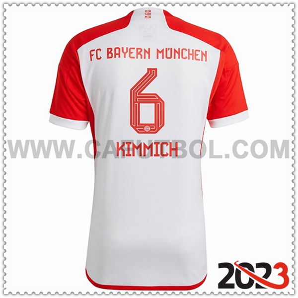 Primera Camiseta Futbol Bayern Munich KIMMICH #6 2023 2024