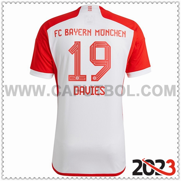 Primera Camiseta Futbol Bayern Munich DAVIES #19 2023 2024