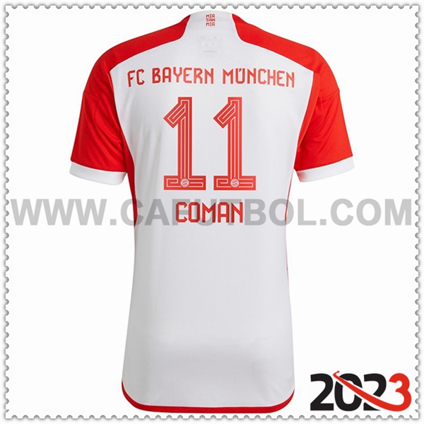 Primera Camiseta Futbol Bayern Munich COMAN #11 2023 2024