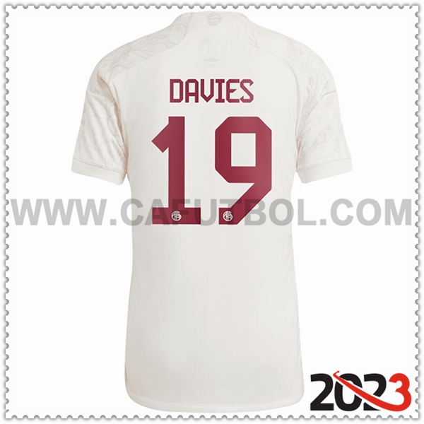 Tercera Camiseta Futbol Bayern Munich DAVIES #19 2023 2024