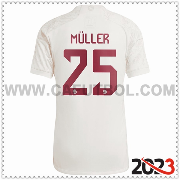 Tercera Camiseta Futbol Bayern Munich MÜLLER #25 2023 2024