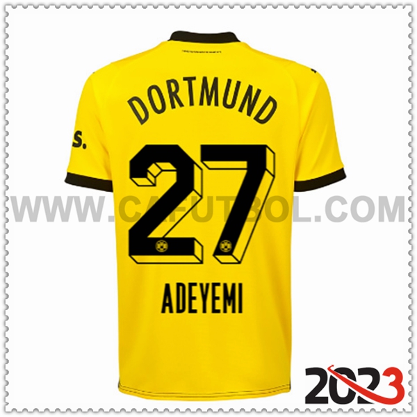 Primera Camiseta Futbol Dortmund BVB ADEYEMI #27 2023 2024