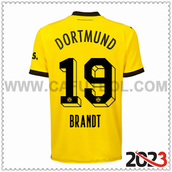 Primera Camiseta Futbol Dortmund BVB BRANDT #19 2023 2024