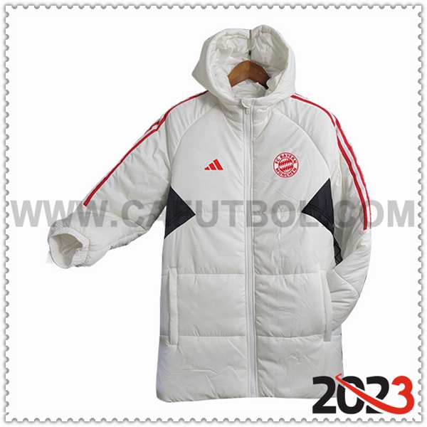 Nueva Plumas Con Capucha Bayern Munich Blanco 2023 2024